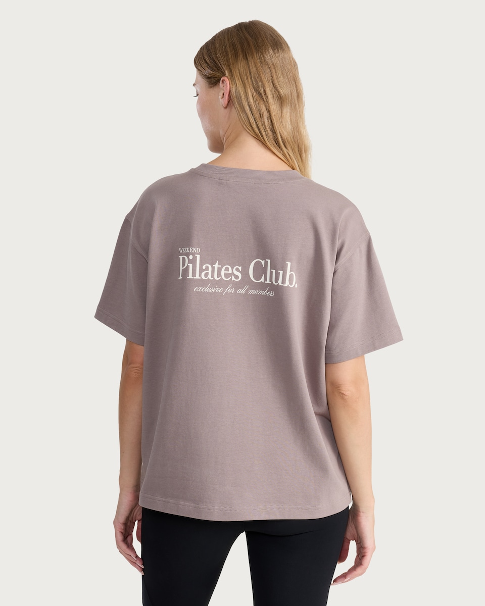 image 1 of F&F Active EVERYHOUR Pure Cotton Slogan T-Shirt in Grey