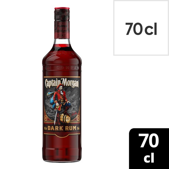 Captain Morgan Dark Rum 70Cl Bottle - Tesco Groceries