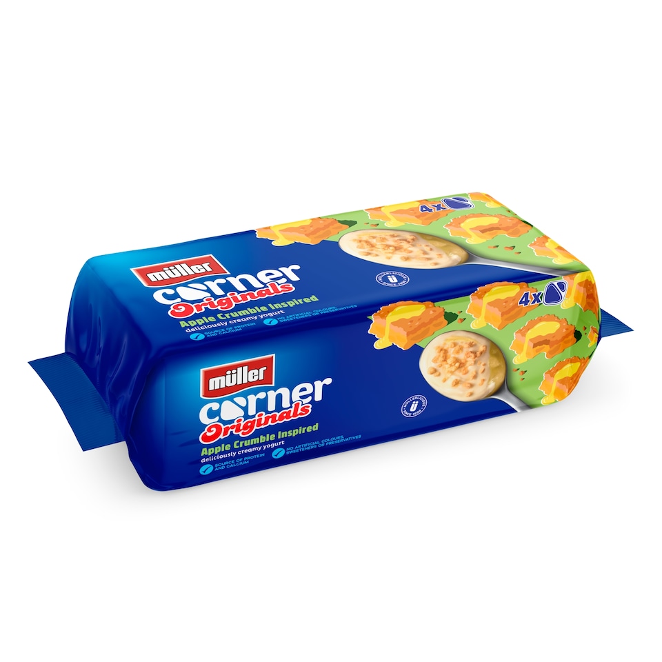 image 1 of Muller Corner Originals Apple Crumble Yogurts 4x124g