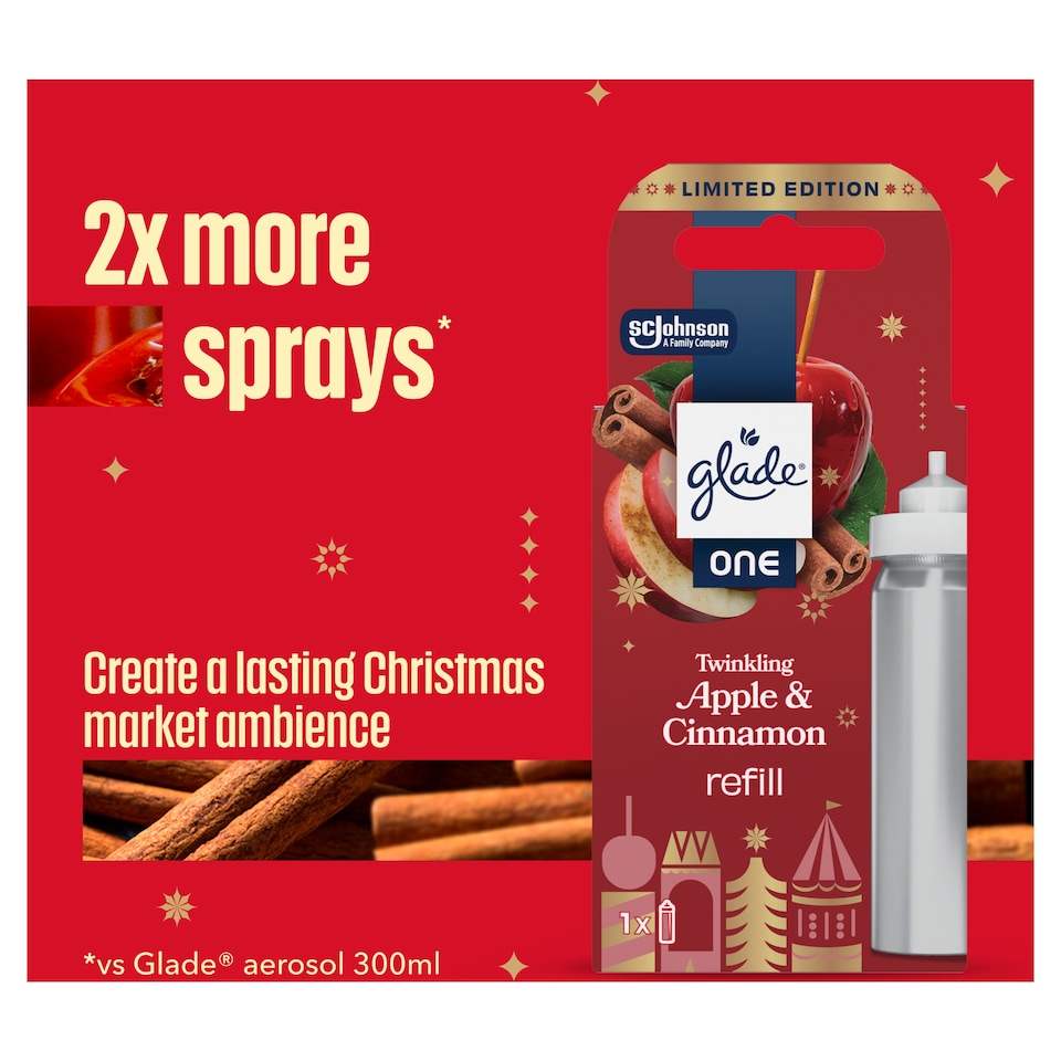 image 1 of Glade ONE Refill Twinkling Apple & Cinnamon 13ml