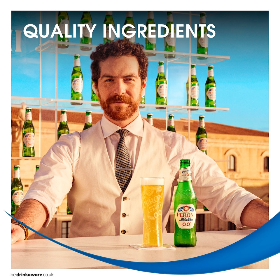 image 1 of Peroni Nastro Azzurro 0% Alcohol Free Beer Bottles 12x330ml