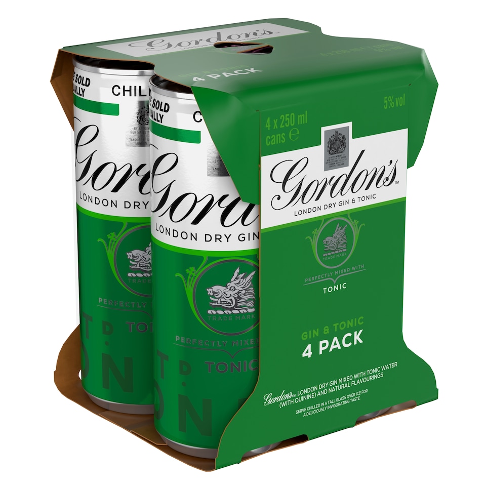 image 1 of Gordon's Gin & Tonic 4X250ml