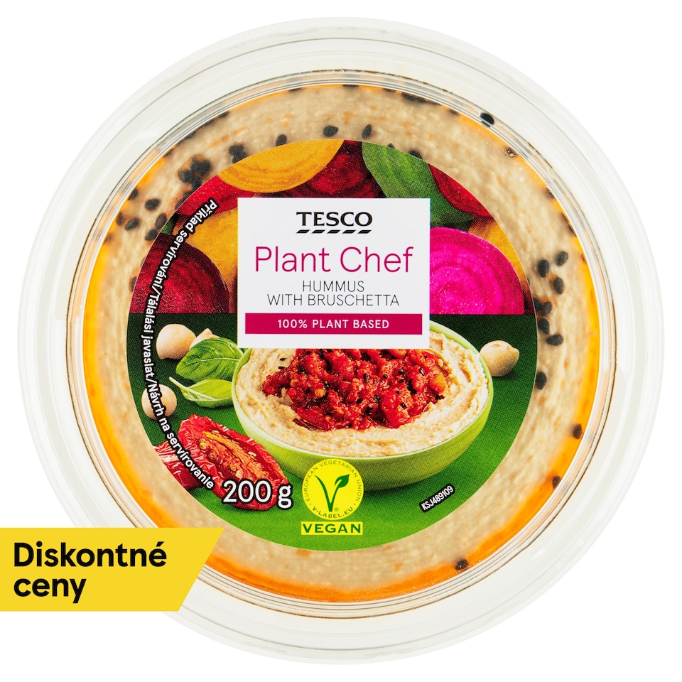 Tesco Plant Chef Cícerovo-sezamová nátierka s pastou z polosušených paradajok 200 g