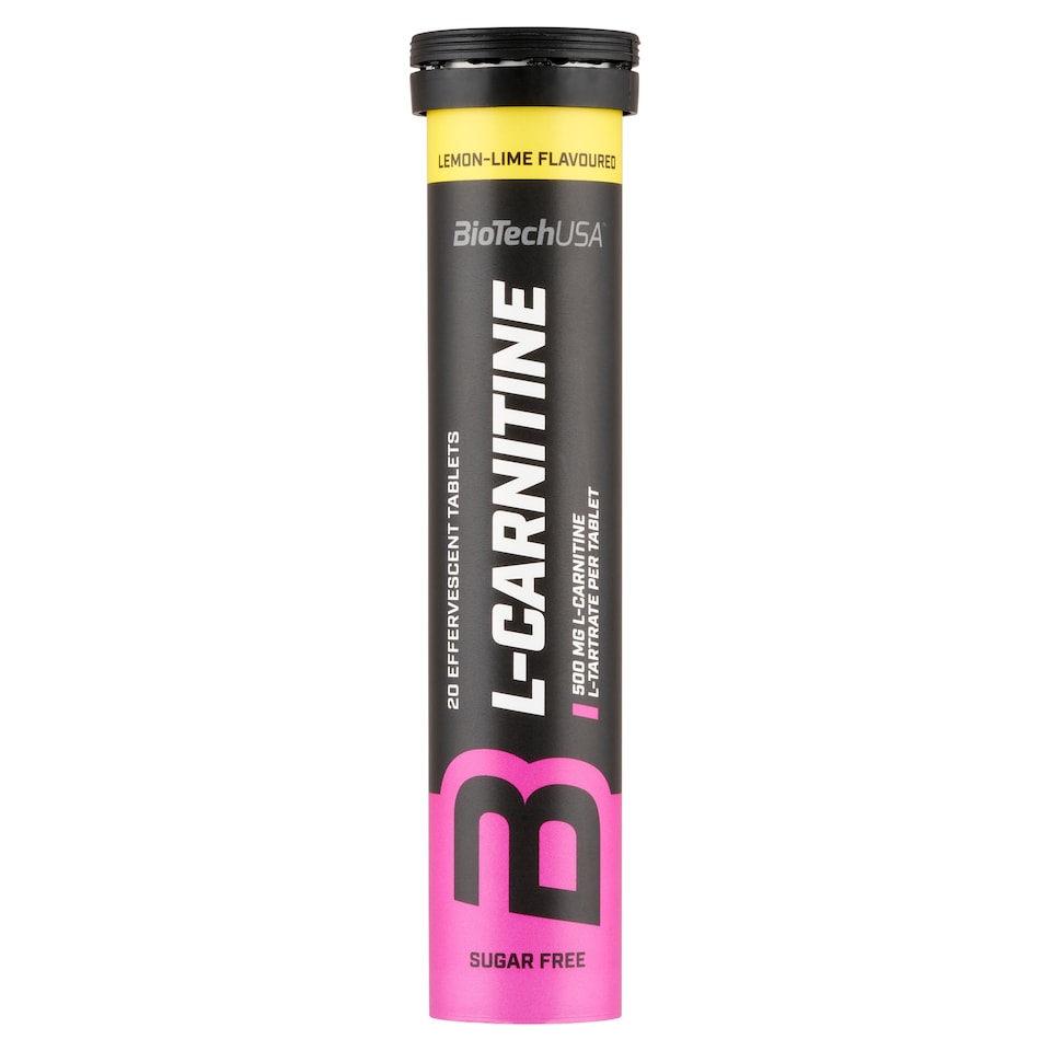 BioTechUSA L-Carnitine cukormentes citrom-lime ízű étrend-kiegészítő pezsgőtabletta 20 db 80 g  1. kép