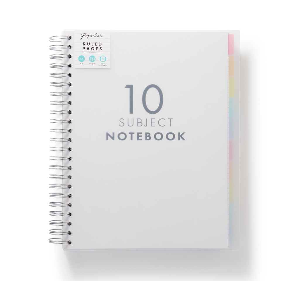 image 1 of Paperchase Rainbow A4 10 Subject Notebook