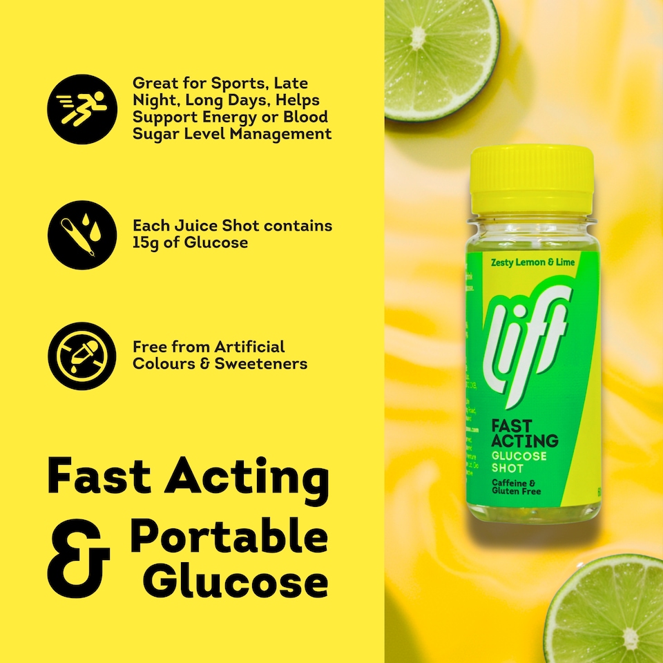 image 1 of Lift Glucose Juice Lemon & Lime Shot 60Ml - Zesty