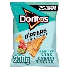 Doritos Dippers Tortilla Chips Sour Cream & Onion Crisps 230g