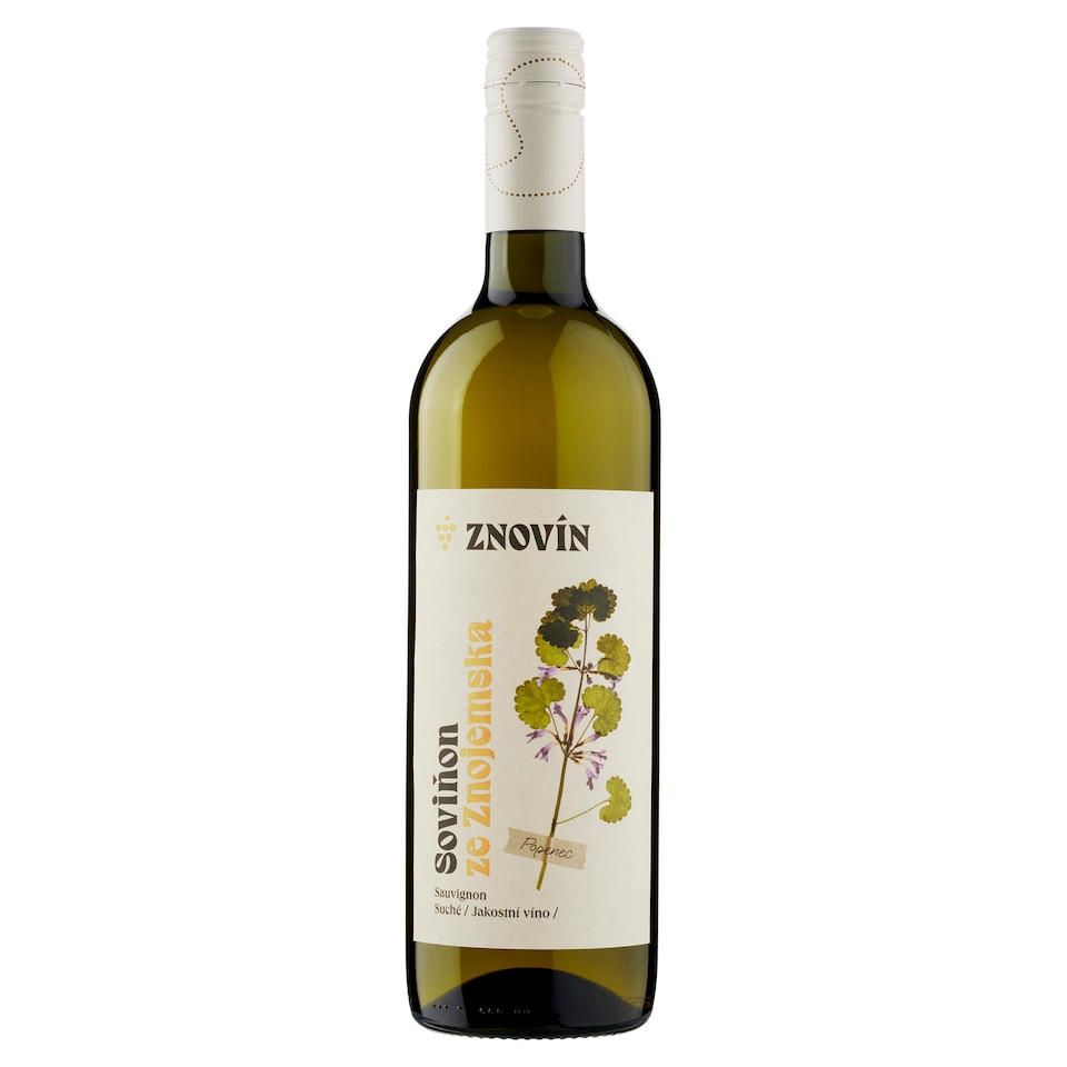 Obrázek 1 pro produkt Znovín Sauvignon odrůdové bílé víno jakostní suché 0,75l
