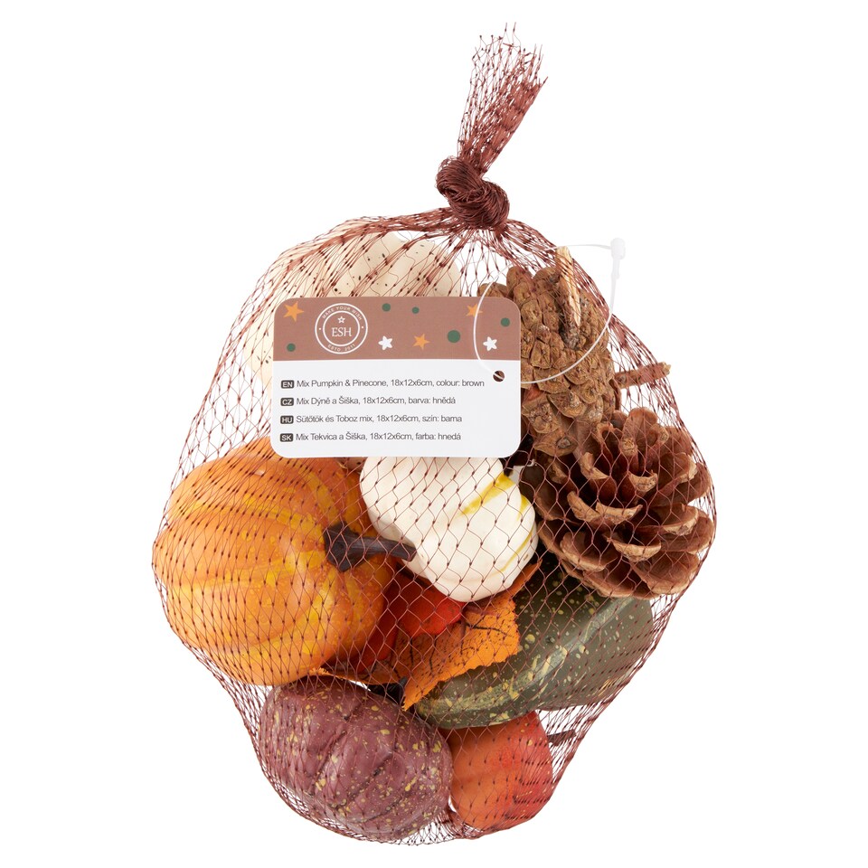 ESH Mix Pumpkin & Pinecone Brown 18 x 12 x 6 cm