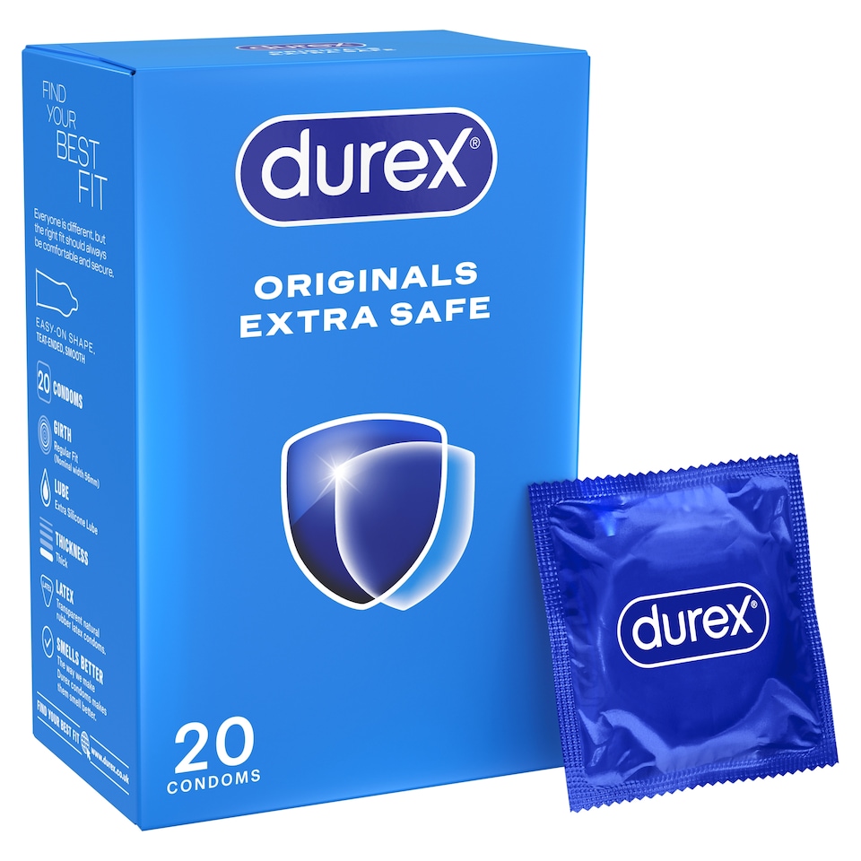 image 1 of Durex Originals Extra Safe Condoms Regular Fit 20 Pack
