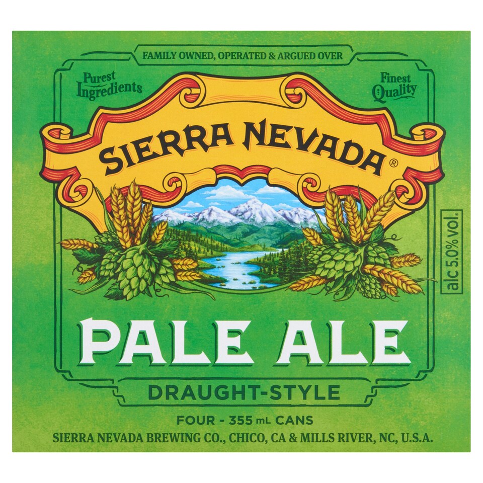 Sierra Nevada Pale Ale Draught Style 4 Pack 355Ml