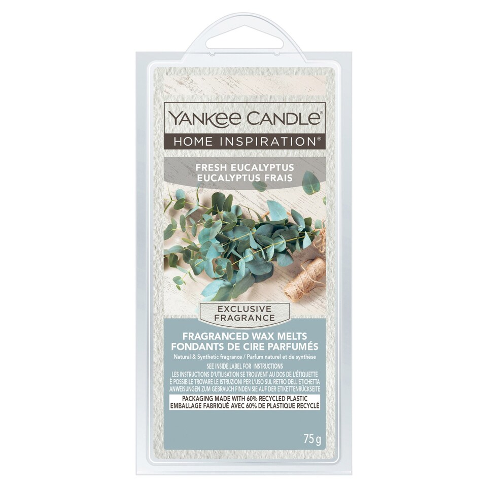Yankee Fresh Eucalyptus Wax Melts 75G Tesco Groceries