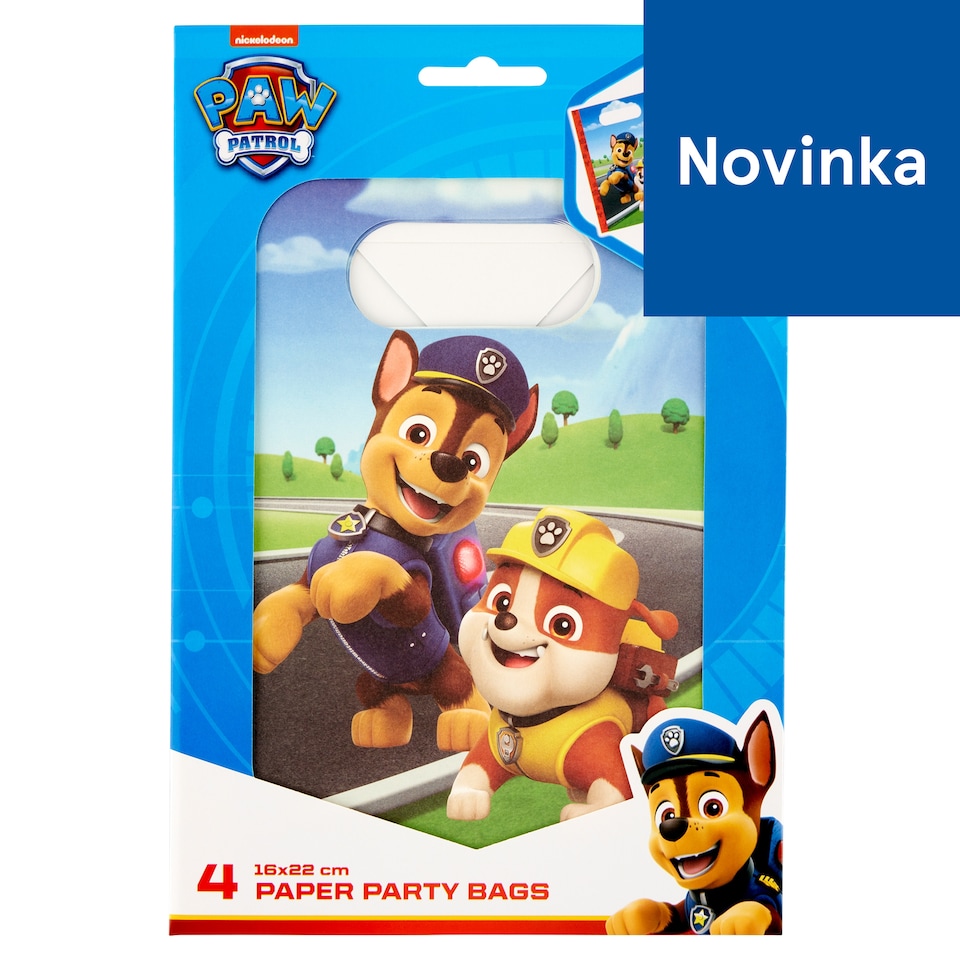 Decorata Party Nickelodeon Paw Patrol papierové párty tašky 16 x 22 cm 4 ks