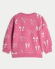 image 2 of F&F Girls 2-Pack Cotton Rich Bow Print and Heart Sweatshirts in Cream