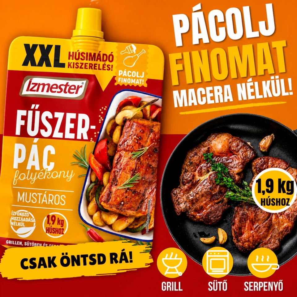 Ízmester mustáros folyékony fűszerpác 205 ml  1. kép