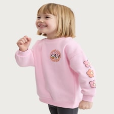 Disney Minnie & Daisy Cotton Rich Sweatshirt in Pink