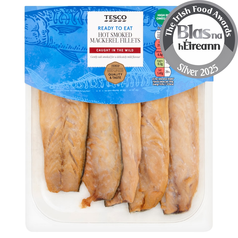 Tesco Hot Smoked Mackerel 240g