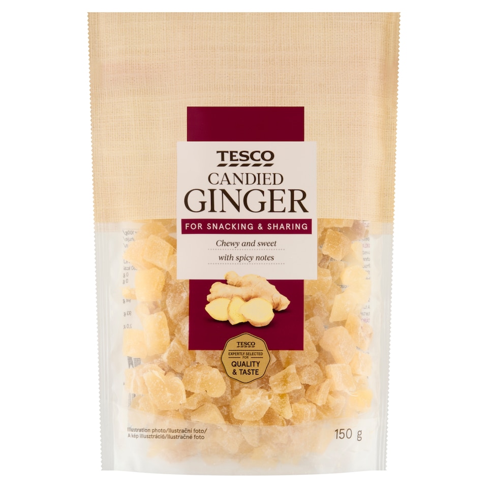 Tesco kandírozott gyömbérdarabok 150 g