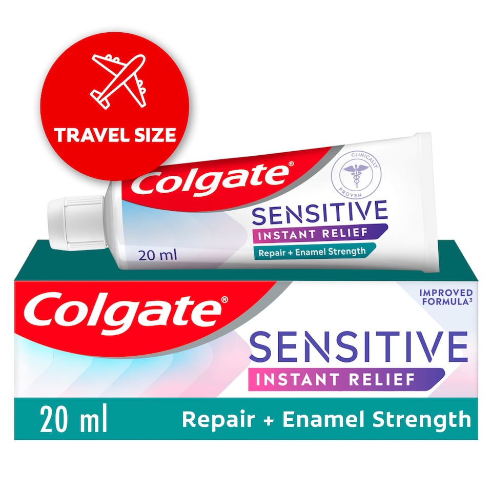 image 1 of Colgate Sensitive Instant Relief Repair + Enamel Strength Travel Size Toothpaste 20ml