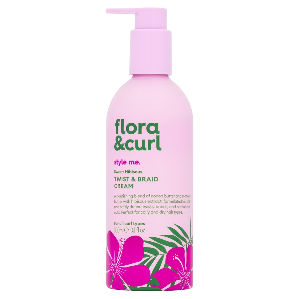 image 1 of Flora & Curl Sweet Hibiscus Twist & Braid Cream 300ml
