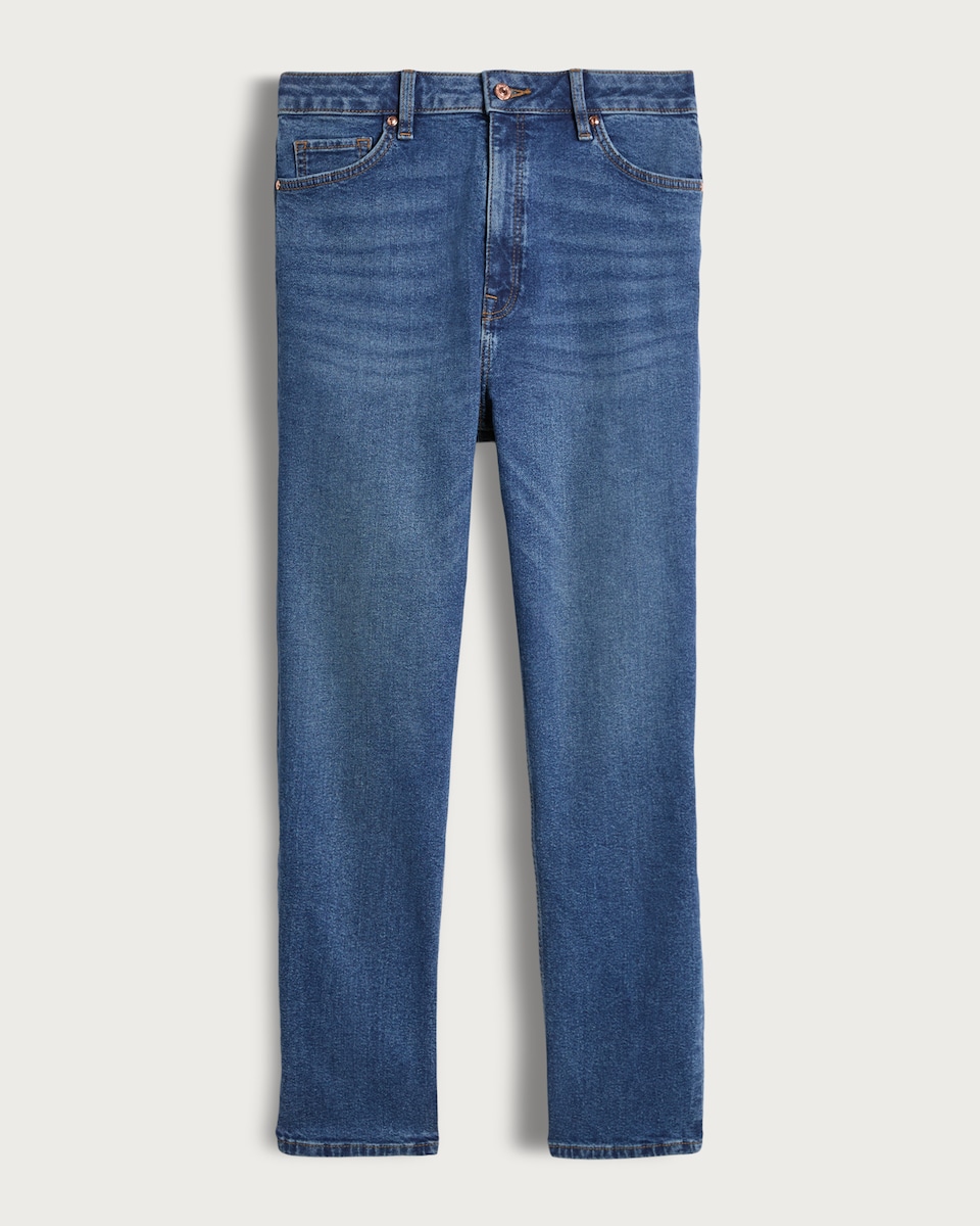 image 1 of F&F Slim Ankle Grazer Jeans in Blue