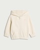 image 4 of F&F Girls Bow Zip Up Hoodie in Cream