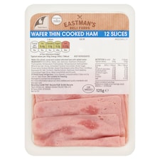Eastmans Wafer Thin Cooked Ham Slices 125g