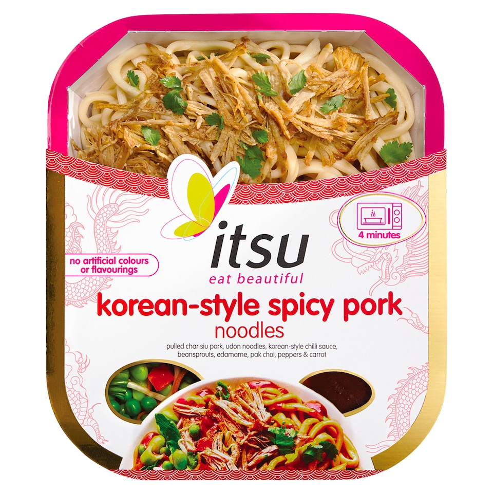 image 1 of Itsu Korean-Style Spicy Pork Noodles 370g