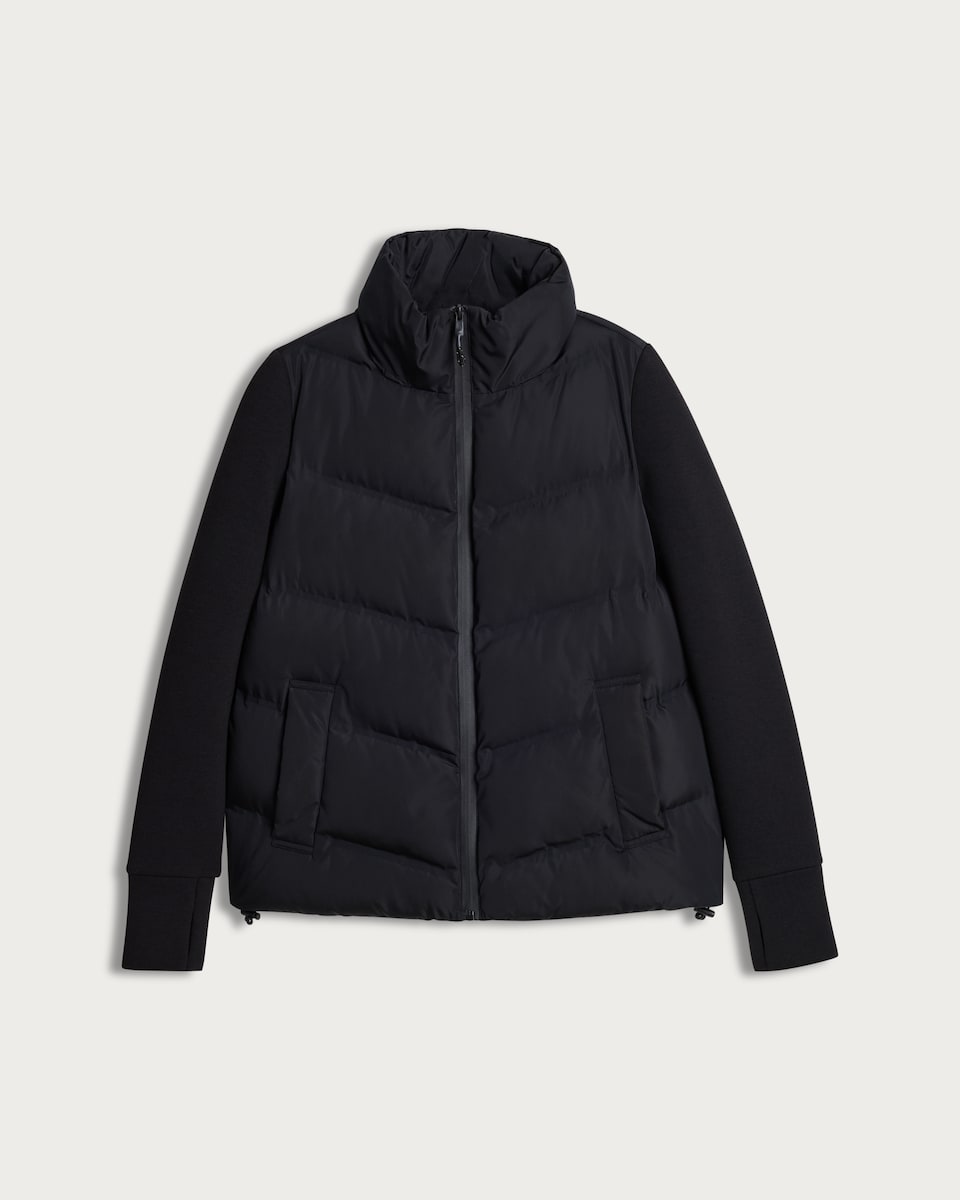 image 1 of F&F Active OUTDOOR Scuba Sleeved Padded Jacket in Black