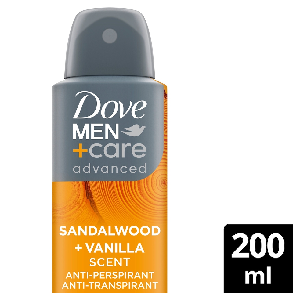 image 1 of Dove Men+ Care Advanced 72H Sandalwood & Vanilla Scent Anti-perspirant 200ml
