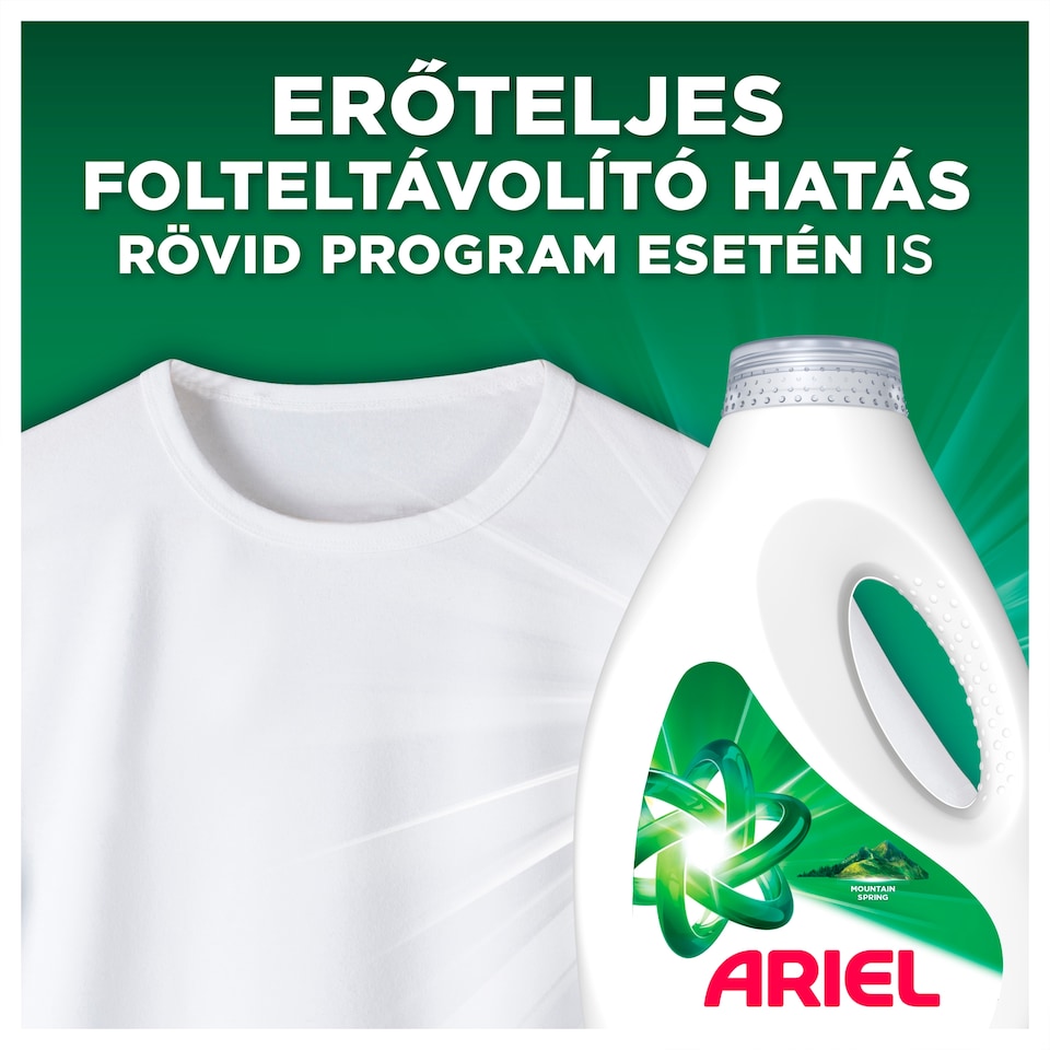 Ariel Mountain Spring Universal Folyékony Mosószer, 2.25 l, 50 Mosáshoz  1. kép