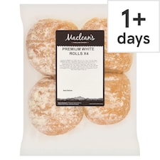 Maclean's Highland Bakery Premium White Bread Rolls 4 Pack