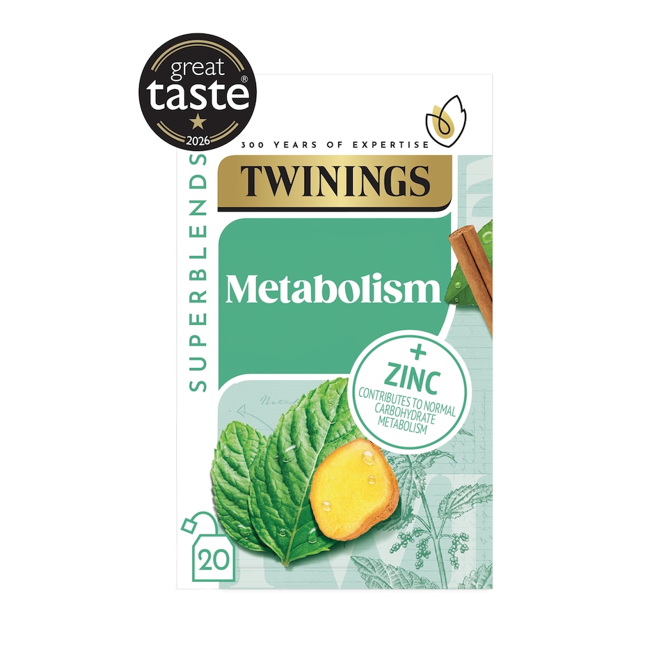 image 1 of Twinings Superblends Metabolism Peppermint & Spiced Green Tea 20 Tea Bags 40g