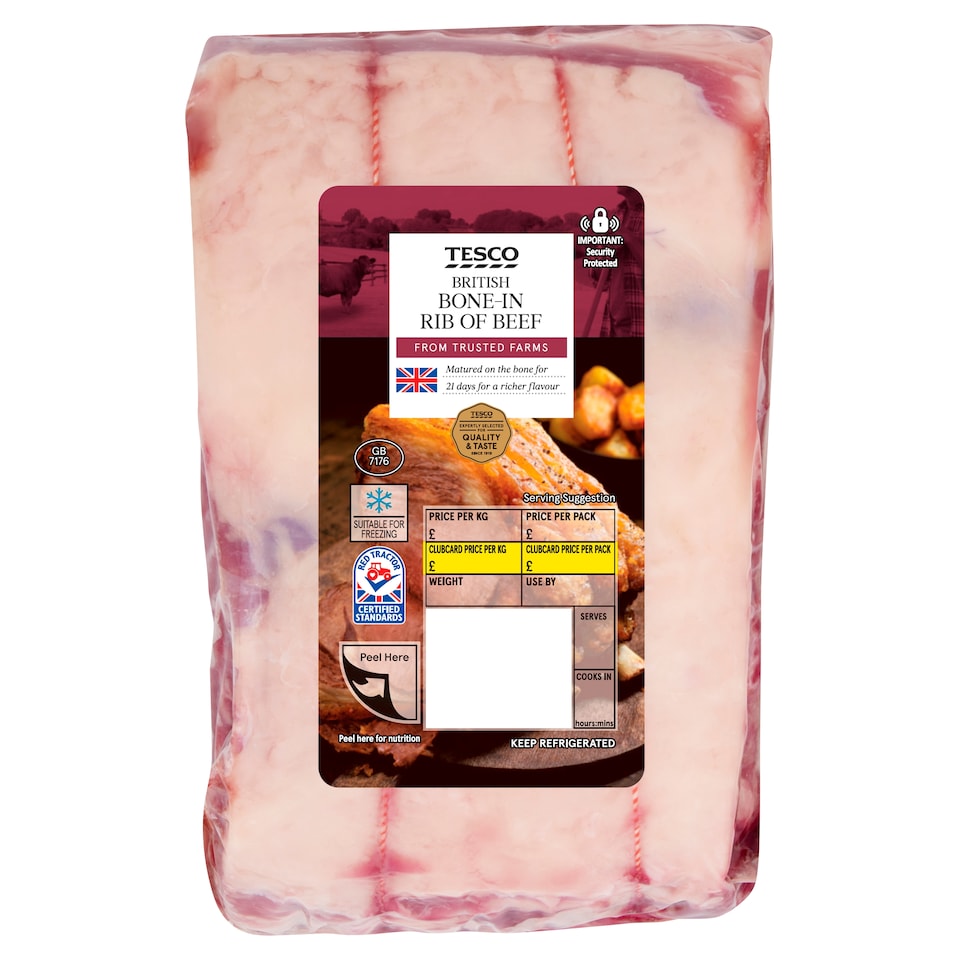 Tesco Bone In Rib Of Beef