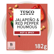 Tesco Jalapeno & Red Pepper Houmous 182G
