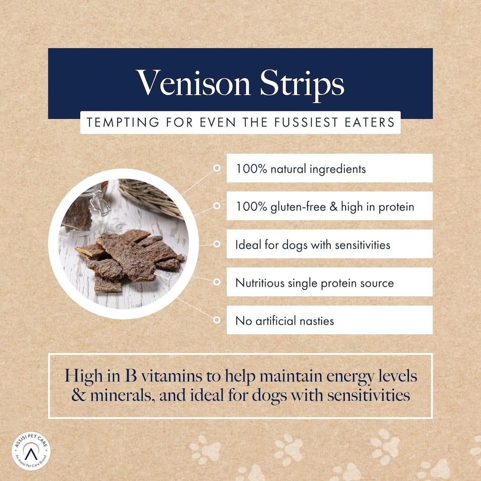 image 1 of Hollings Training Dog Treats - Venison Strips 5 Pieces