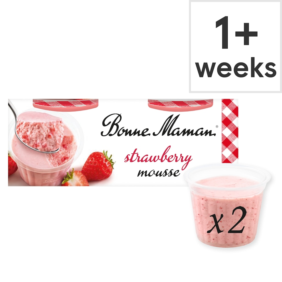 image 1 of Bonne Maman Strawberry Mousse 2 x 70g