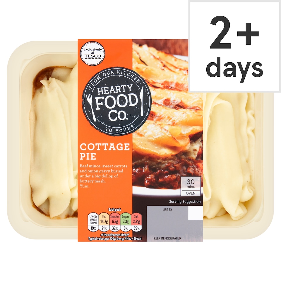 Hearty Food Company Cottage Pie 400g