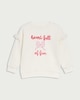 image 4 of F&F Girls Cotton Rich Embroidered Sweatshirt in Cream