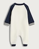 image 2 of F&F Baby Cotton Rich Cute Club Long Sleeved Onesie in Cream