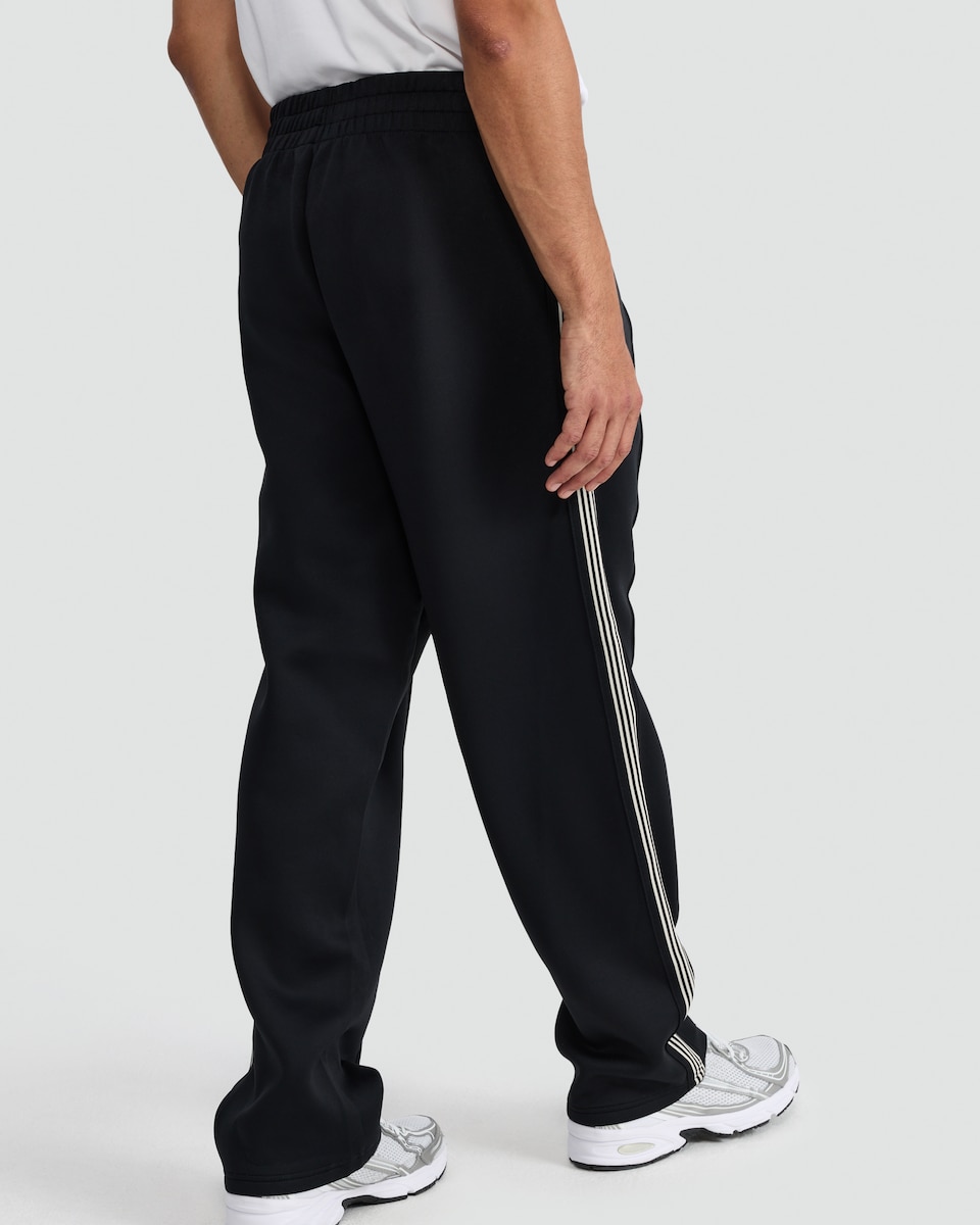 image 1 of F&F Side Stripe Pleated Joggers in Black