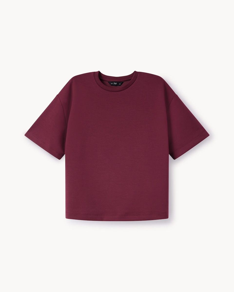 image 1 of F&F Scuba Oversized Fit Top in Purple