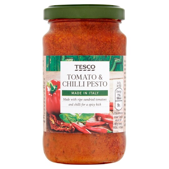 Tesco Tomato & Chilli Pesto 190G Tesco Groceries
