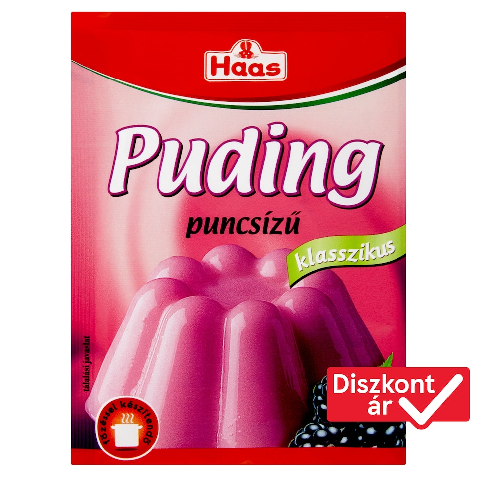image 1 of Haas Klasszikus Punch Flavoured Pudding Powder 3 x 40 g