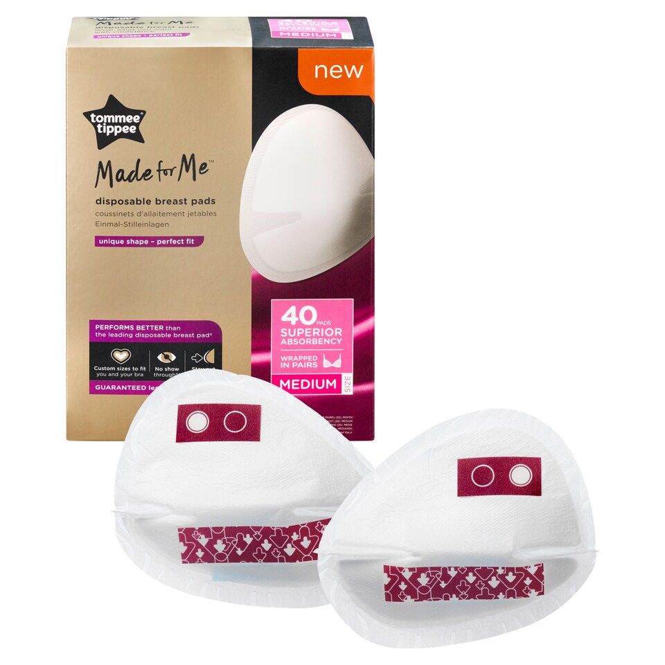 image 1 of Tommee Tippee 40 Disposable Breast Pads Medium