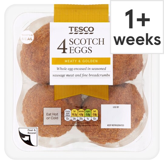 Tesco 4 Scotch Eggs 454G Tesco Groceries