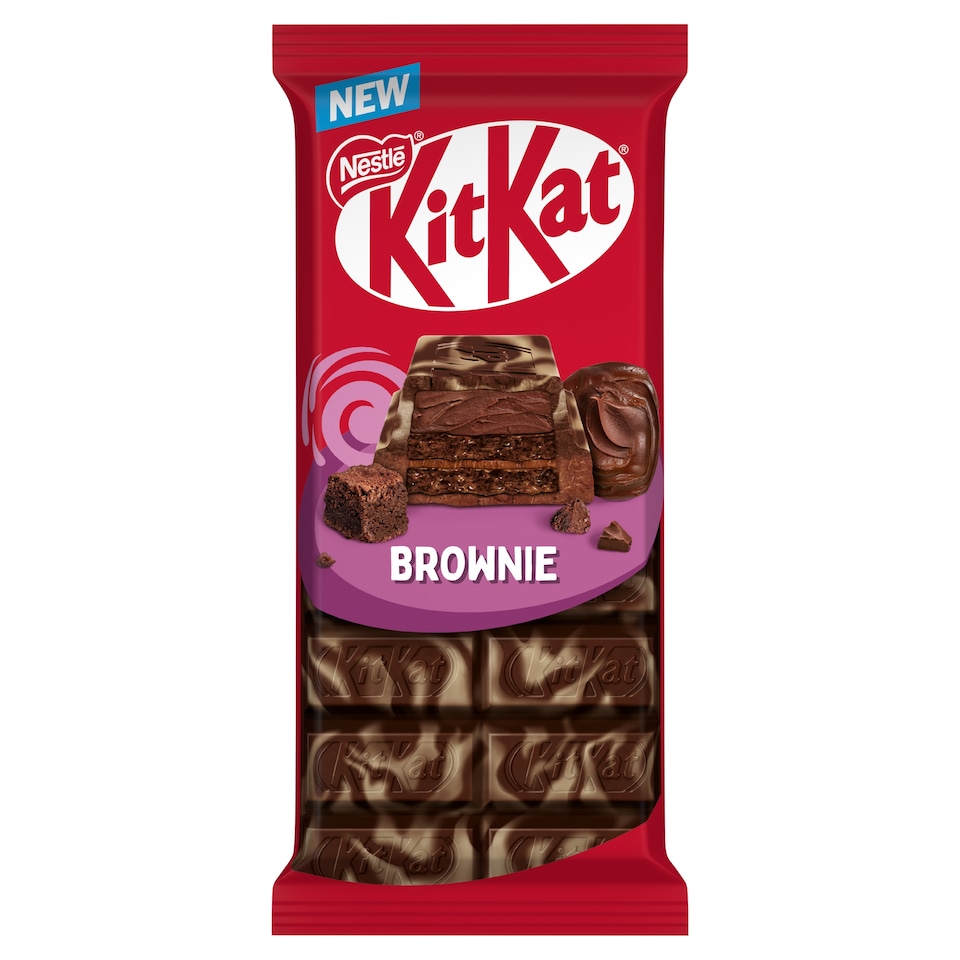 KitKat Brownie ropogós ostya tej-, étcsokoládéval és fehér bevonattal brownie ízű töltelékkel 99 g