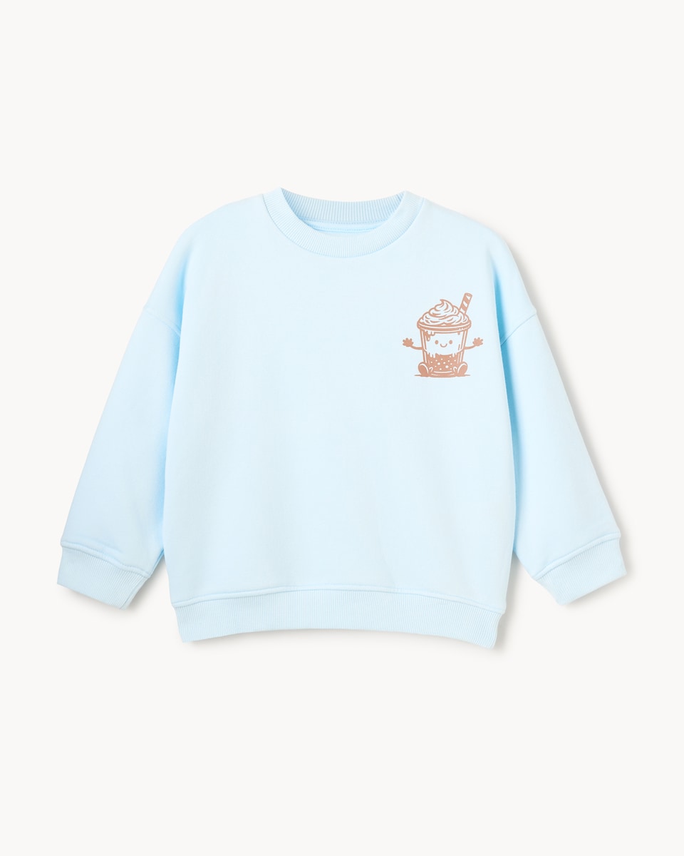 image 1 of F&F Boys 2-Pack Cotton Rich Printed Sweatshirts in Blue