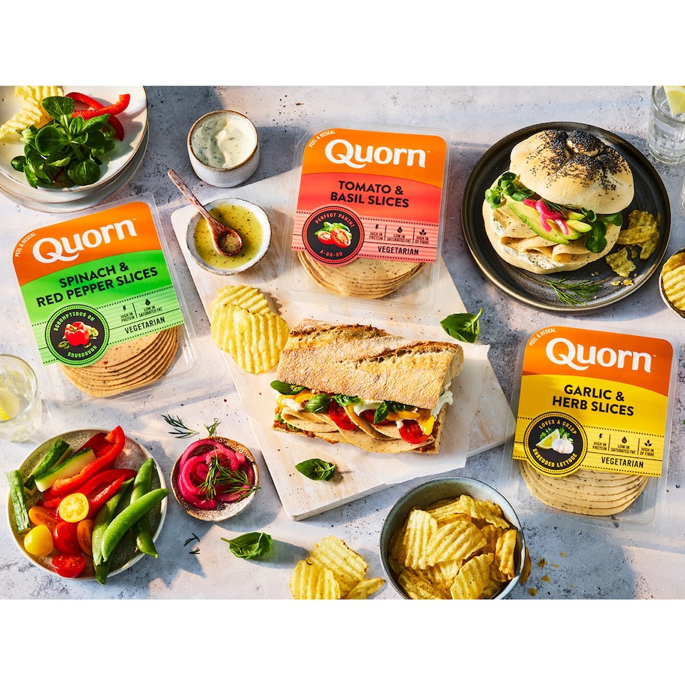 image 1 of Quorn Tomato & Basil Slices 100g