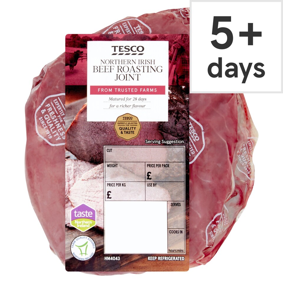 Tesco Northern Irish Beef Roasting joint 600g -1Kg